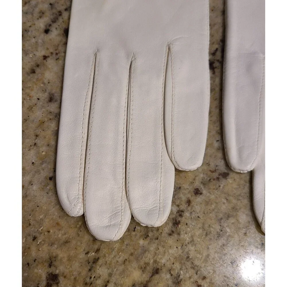 New? Vtg Size S 6.5 White Soft Leather Formal 8.5